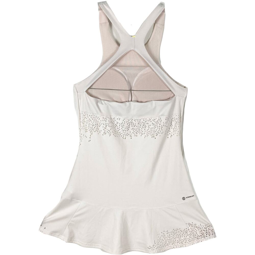 ADIDAS X PARLEY Dress M Cream Racerback Built-In-Bra Tennis Mini-Length - Picture 4 of 16